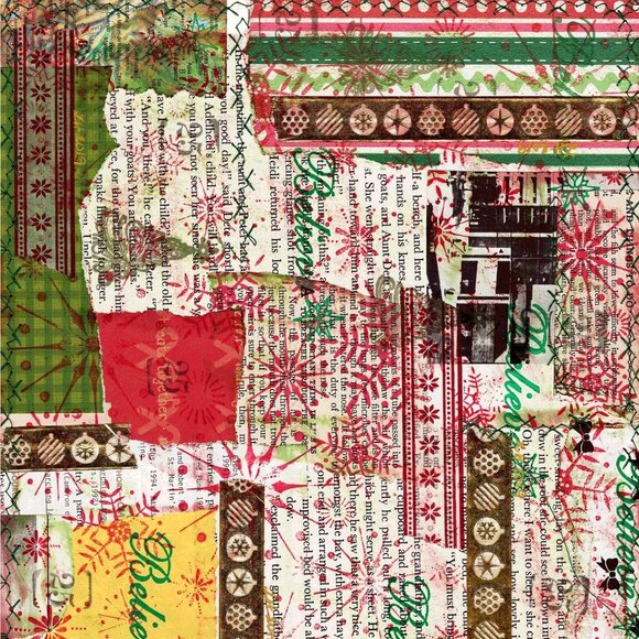 Set 5 Custom Christmas Collage Vellum For Junk Journals Planners Origami 8 x 11 - Picture 7 of 9